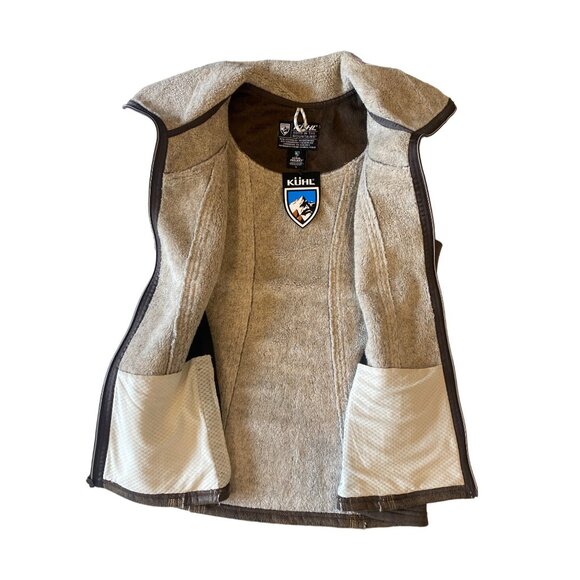 NWT Kuhl Women's LARGE Dani Sherpa Vest Brown MSRP$219 New - Picture 9 of 17